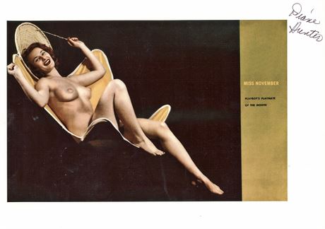 Playboy's 12th Playmate, Miss Nov. 1954 Diane Hunter (Deceased) Signed color glossy