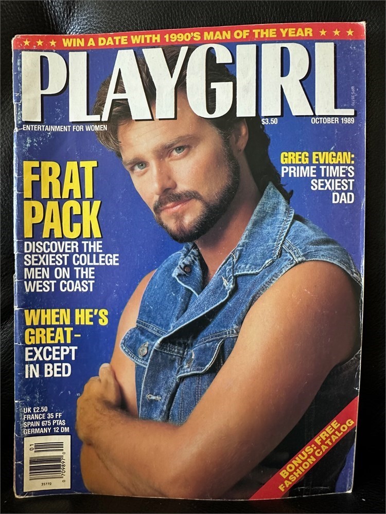 Free Vintage Xxx Magazine Covers - AdultStuffOnly.com - Playgirl Magazine 10/89 vintage XXX str8 porn Greg  Evigan