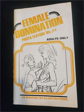 # 4 VINTAGE DOMINATRIX ILLUSTRATION ART MAGAZINE - FEMALE DOMINATION  # 26  1977