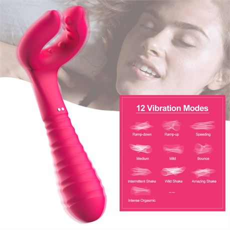 Premium Clitoral Stimulator: Couples' Pleasure Vibrator with 12 Frequency Modes - Quiet