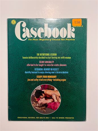 Casebook. Vol. 3 No. 2. Vintage Porno Mag.