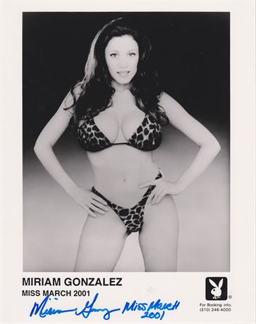 3/01 Playboy Playmate Miriam Gonzalez 8 x 10 Playboy Promotional Photo, Autographed