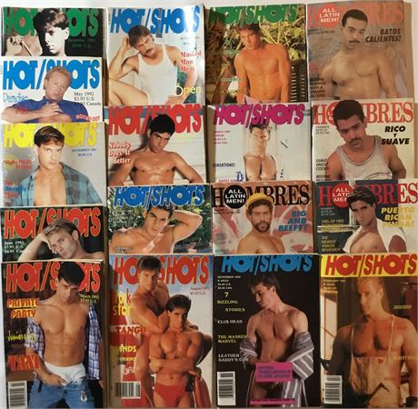 LOT of 17 vintage gay magazines/books/readers/pulps/paperbacks/erotic stories