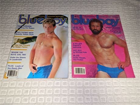 19 blueboy Magazines for Men 1981-1984