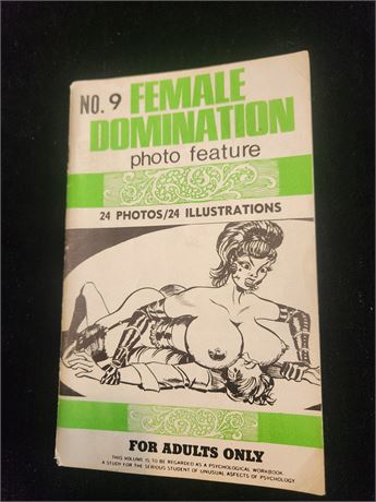 # 5 VINTAGE DOMINATRIX ILLUSTRATION ART MAGAZINE - FEMALE DOMINATION  # 9  1972