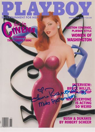 9/88 Playboy Playmate Laura Richmond Autographed Cover of Playboy Mag from 11/88