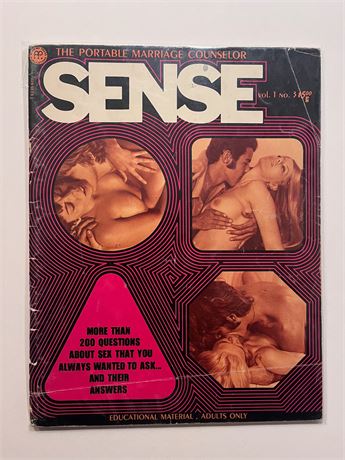 Sense Vol.1 No.3 . Vintage Porno Mag.