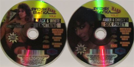 LOT OF 2 SWEDISH EROTICA - CHRISTY CANYON - "BLACK & WHITE LIGHTING" & "AMBER & CHRISTY'S SEX PARTY"