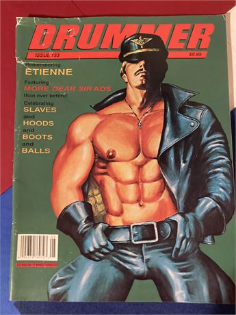 DRUMMER MAGAZINE FOR MEN, Issue 153, Slaves, Hoods, Boots, & Balls, Leather, Mr. Drummer