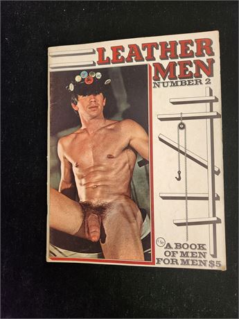 # 11 VINTAGE MALE GAY NUDE MEN MAGAZINE -  LEATHER MEN # 2  1969