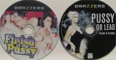 LOT OF 2 - BRAZZERS - "FINISH IN MY PUSSY" & "PUSSY OR LEAD"