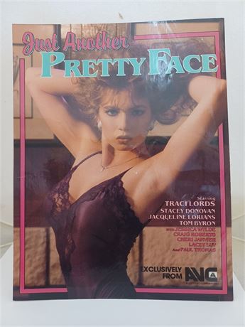 *TRACI LORDS* '85 "JUST ANOTHER PRETTY FACE" Video Ad Slick 8.5" x 11" EX+