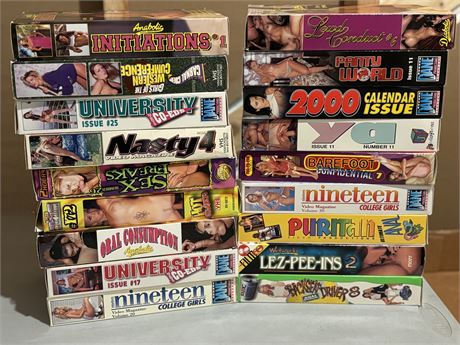BULK LOT of 18 ADULT VHS MOVIES ~ See Photos For Titles