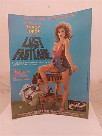 *TRACY LORDS* "LUST IN THE FAST LANE" Paradise Visuals Ad Slick 8.5" x 11" NM+