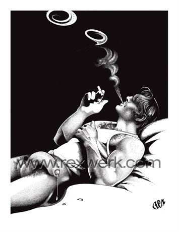 ORIGINAL 8 ½ by 11 inch ARTIST PRINT: SMOKE RINGS