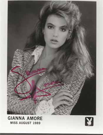Playboy Playmate Gianna Amore signed 8x10 promo 8-89