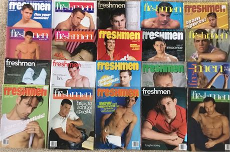 LOT of 20 FRESHMEN vintage gay magazines