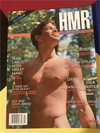 HMR (HOT MALE REVIEW) Magazine For Men, July 1992, Naked Men Posing Nude