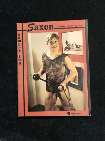 # 12 VINTAGE GAY NUDE SEX MEN PHOTO MAGAZINE  - SAXON # 2  - 1969
