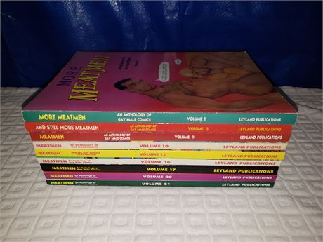 9 Volumes of MEATMEN Gay Male Comics Winston Leyland