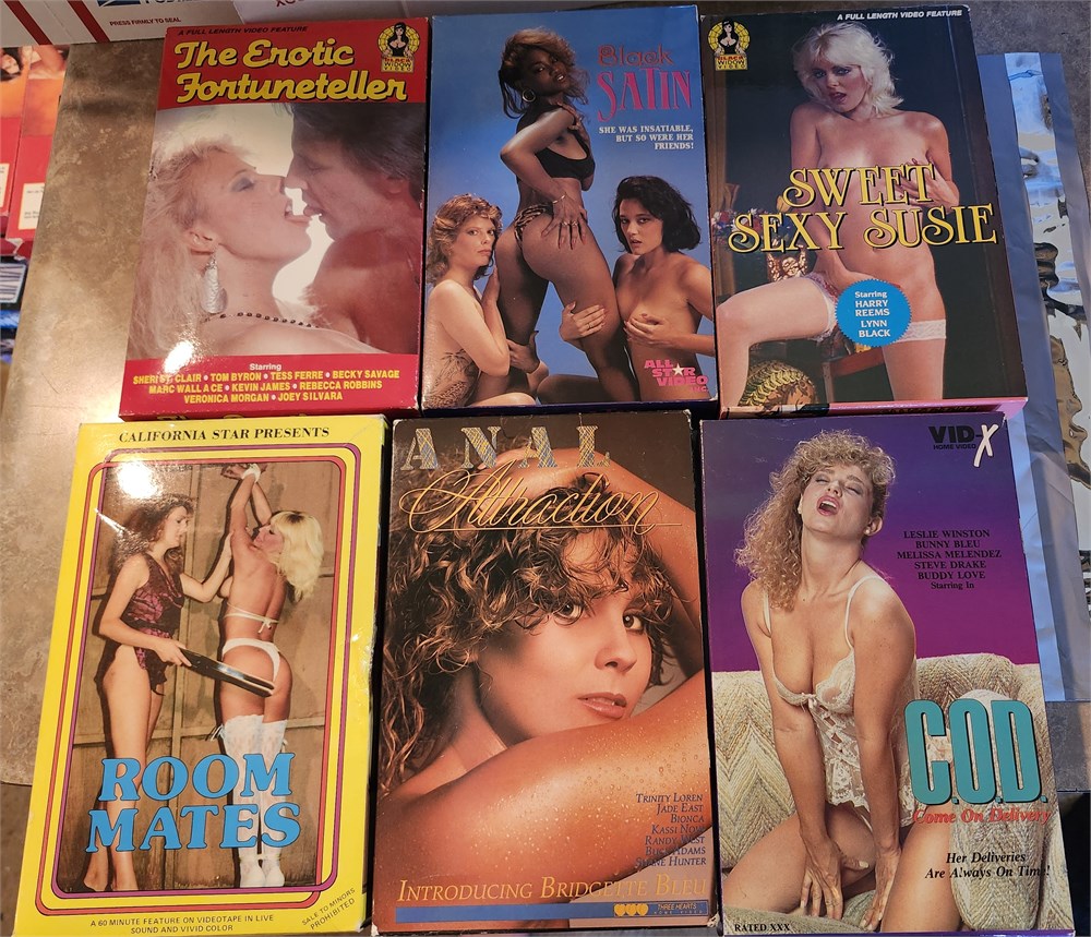 Girls 80s Porn Box - AdultStuffOnly.com - VHS BIG BOX LOT of 6 VHS big box movies 1980s many  vintage porn celebs