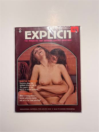 Explicit. Vintage Porno Mag.