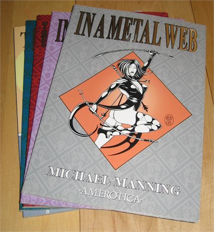 Bundle of 5 Michael Manning comics from Amerotica. In a Metal Web and more. 120$ OFF!