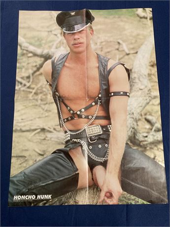 Vintage 16"x22" Honcho Hunk Double-Sided Centerfold Poster (Graven Image & Bader Productions)