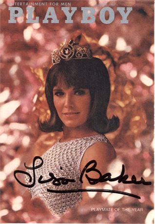1967 Playmate of the Year Lisa Baker Autographed Playboy Collector Card