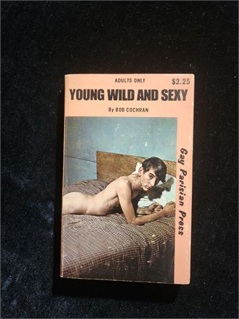 # 4 VINTAGE GAY MEN SEX NOVEL FICTION  BOOK - YOUNG WILD AND SEXY - 1970
