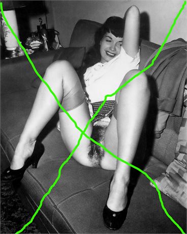 Bettie Page Hairy Pussy Vintage Erotica Digital Nude PHOTO #6