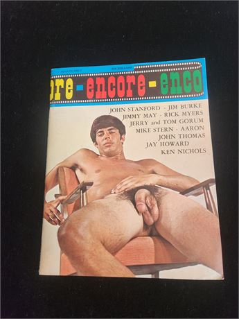 # 15 VINTAGE MALE GAY NUDE MEN MAGAZINE - ENCORE 1974