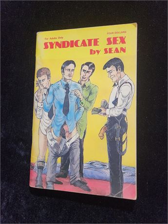 # 7 VINTAGE GAY MEN ILLUSTRATED SEX NOVEL FICTION  BOOK - SYNDICATE SEX BY SEAN - 1978