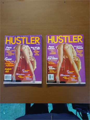 Hustler January 2001 lot Canadian version and American