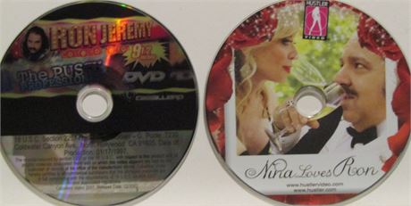 LOT OF 2 DVDS STARRING RON JEREMY - "THE PUS''' PROFESSION" & "NINA LOVES RON"