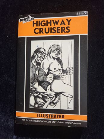 # 5 VINTAGE GAY MEN ILLUSTRATED SEX NOVEL FICTION  BOOK - HIGHWAY CRUISERS - ROUGH TRADE 1983