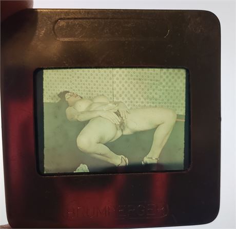 Antique Nude 35mm Glass Slide Porn 1930s 40s #1