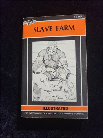 # 6 VINTAGE GAY MEN ILLUSTRATED SEX NOVEL FICTION  BOOK - SLAVE FARM - ROUGH TRADE 1984