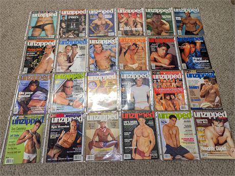 40 UNZIPPED Magazines Gay Interest