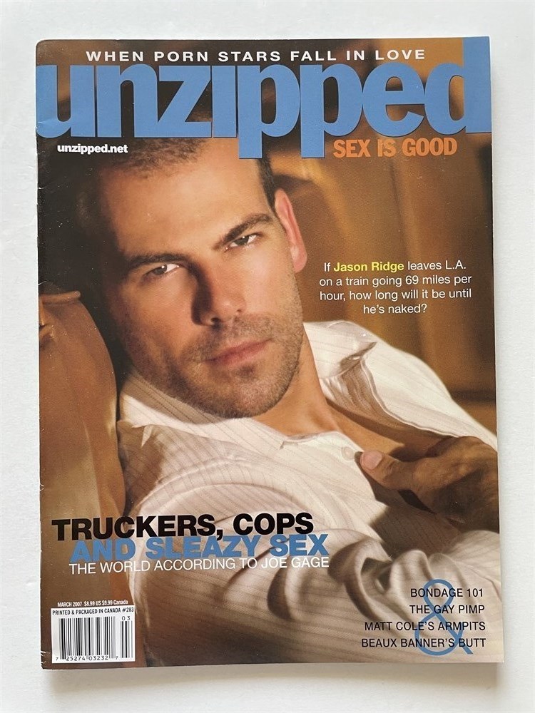 Jason Ridge Gay Porn - AdultStuffOnly.com - UNZIPPED #283 - March 2007 - Jason Ridge - 30 years of  Joe Gage - Gay Lifestyle & Porn Appreciation