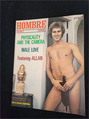 # 20 VINTAGE MALE GAY NUDE MEN MAGAZINE -  HOMBRE - JOHN HOLMES VOL. 2 # 3 1971