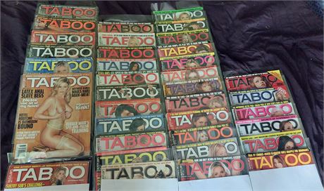 Hustler's Taboo magazines, lot of 36