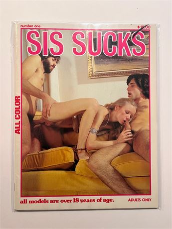 Sis Sucks. Number One. Vintage Porno Mag.