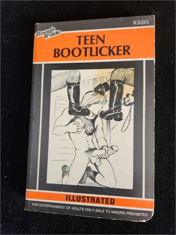 # 9 VINTAGE GAY MEN ILLUSTRATED  SEX NOVEL FICTION  BOOK - TEEN BOOTLICKER - ROUGH TRADE 1984 STAR