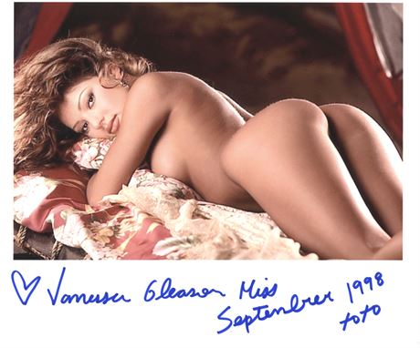 September 1998 Playmate Vanessa Gleason Autographed SEXY 8x10 Nude